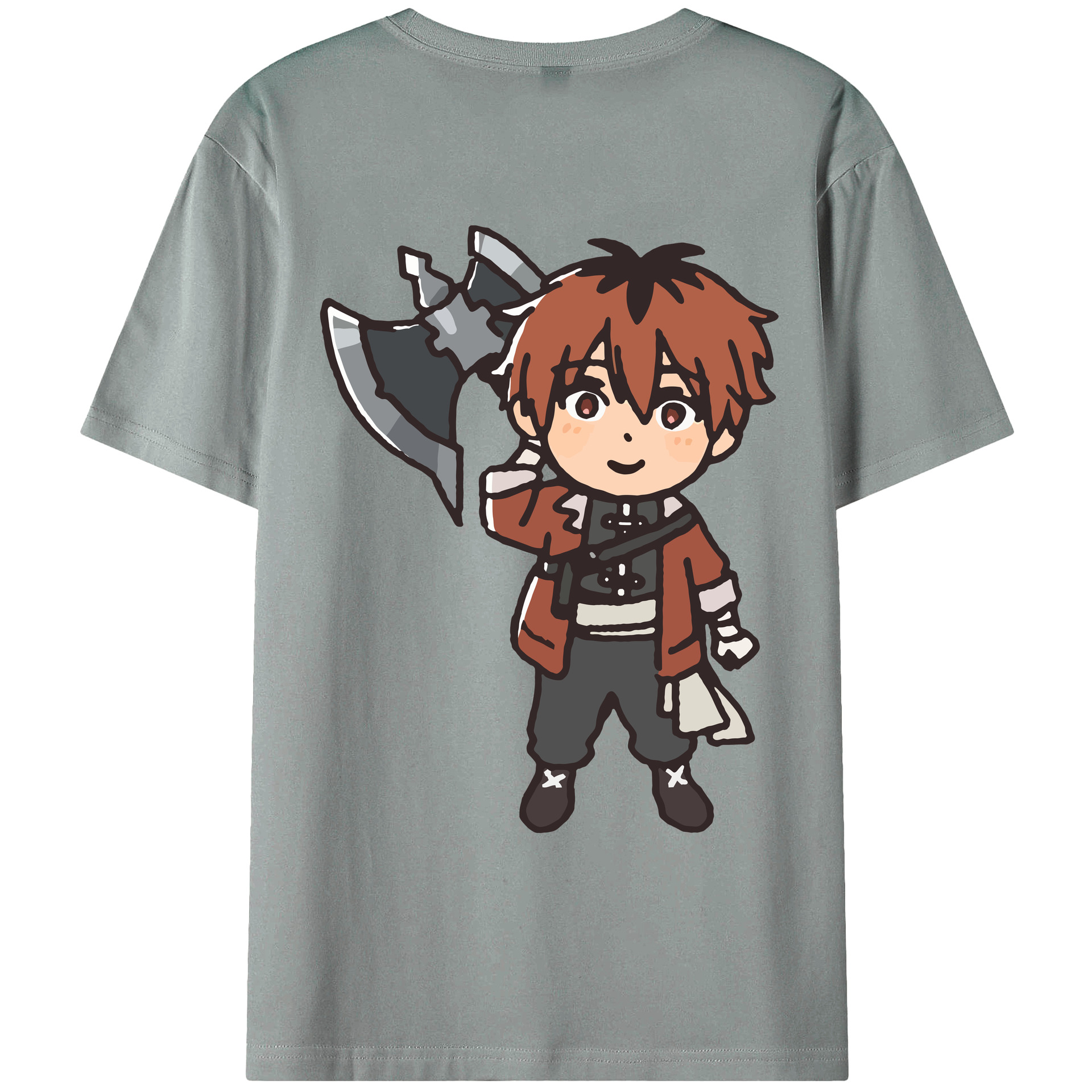 （画像用） 葬送のフリーレン Frieren 綿100％ メンズ半袖Tシャツ（バックプリント） 通気性